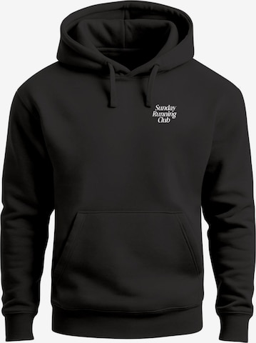Neverless Sweatshirt 'Sunday Running Club' in Black: front