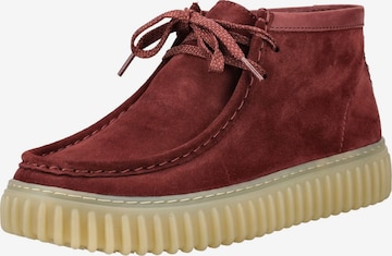 CLARKS - Botas chukka 'Torhill Hi' em vermelho: frente