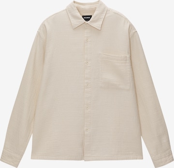 Pull&Bear Regular fit Skjorta i beige: framsida