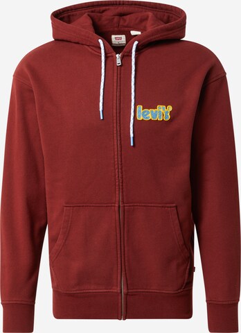 LEVI'S ® - Sudadera con cremallera 'Relaxed Graphic Zipup' en rojo: frente