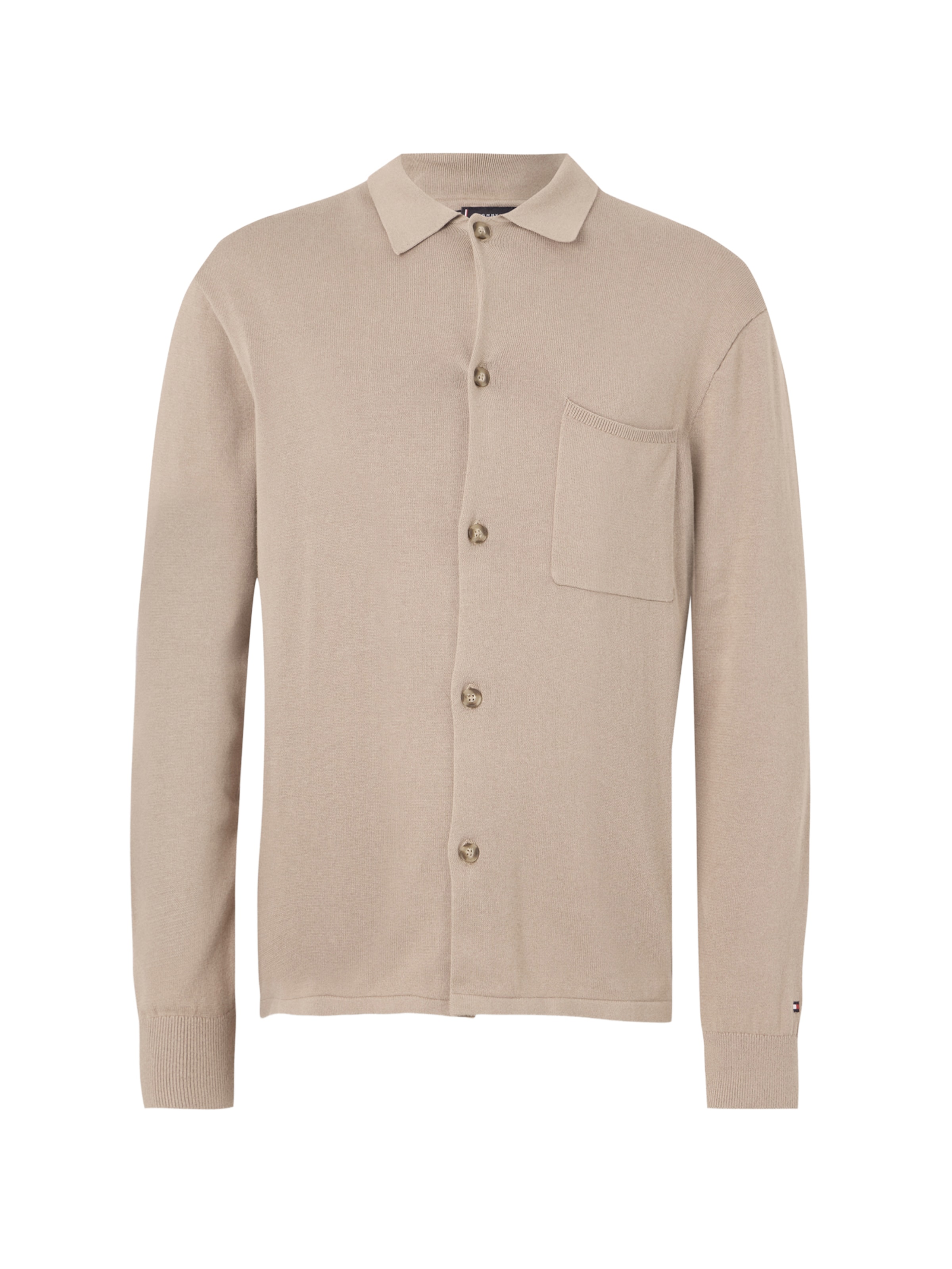 TOMMY HILFIGER Πλεκτή ζακέτα 'ESSENTIAL' σε γκρι: μπροστά