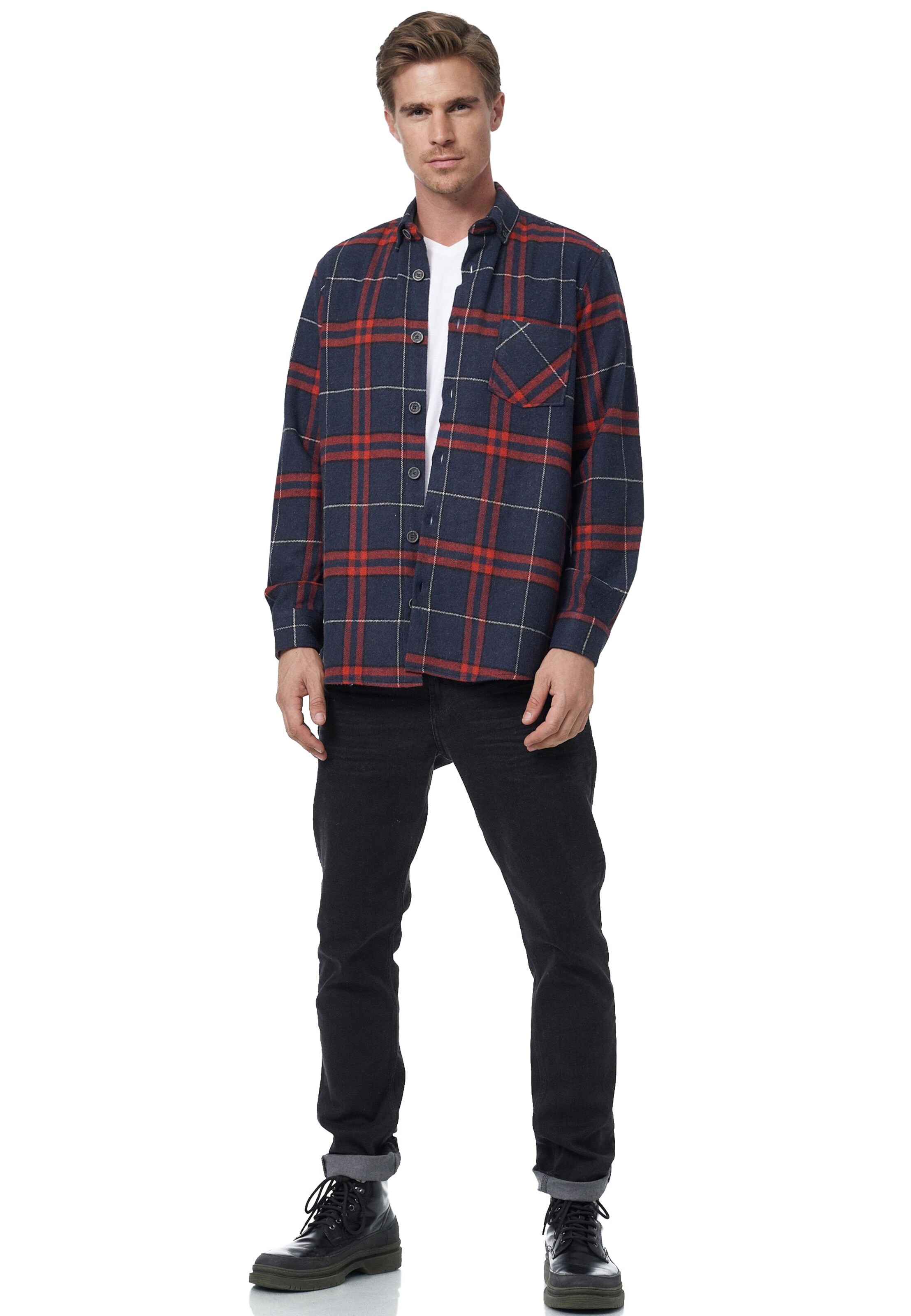 Rusty Neal Slim fit Button Up Shirt in Blue