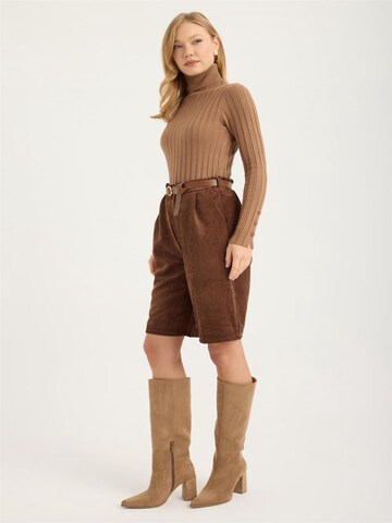 HOME STORE Loosefit Broek in Bruin