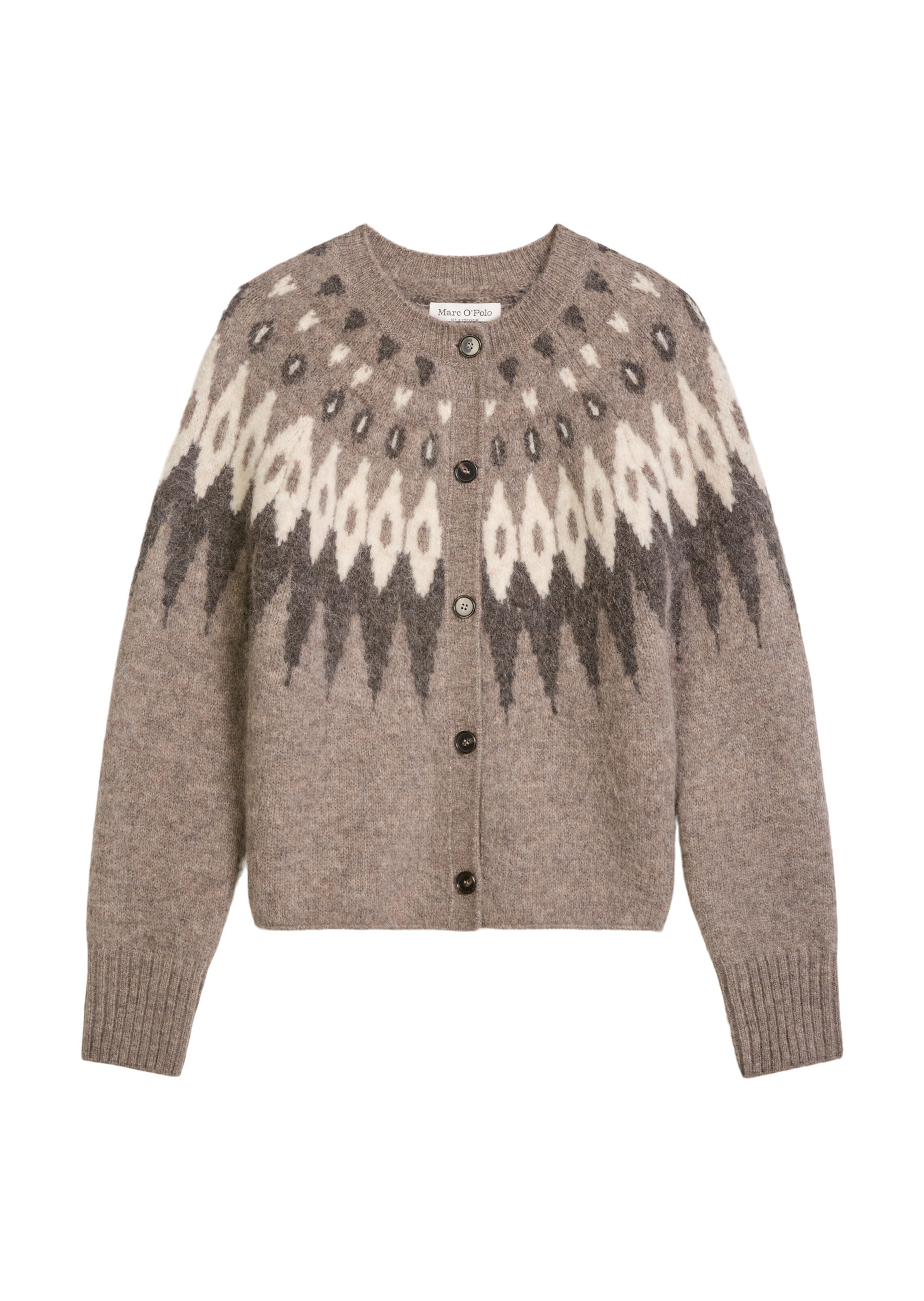 Cardigan Marc O'Polo en marron : devant