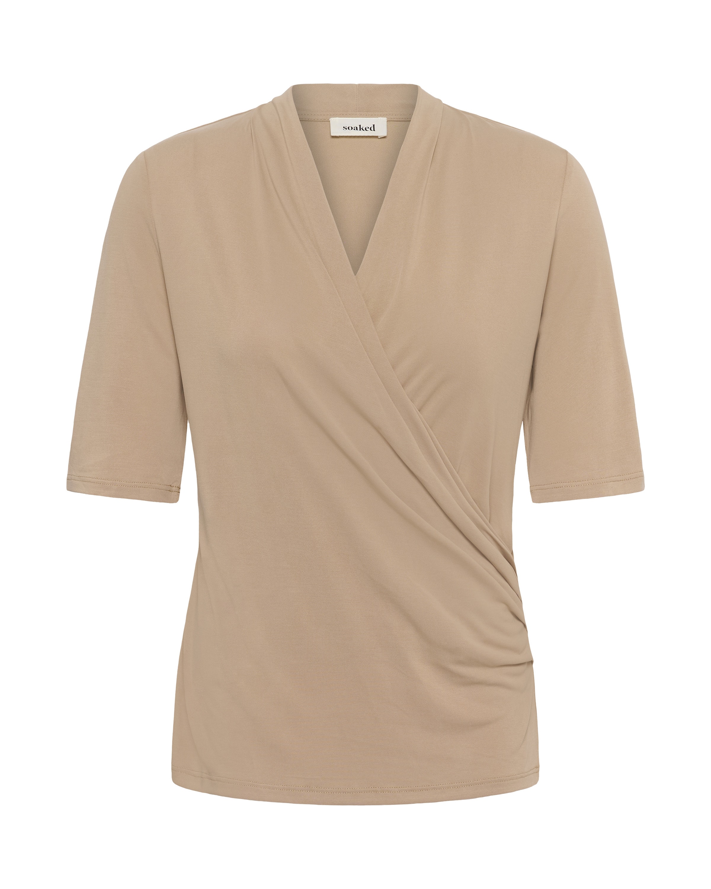 SOAKED IN LUXURY Bluse 'Columbine' in Beige: Vorderseite