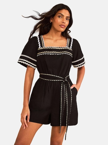 Tuta jumpsuit di love & roses in nero: frontale