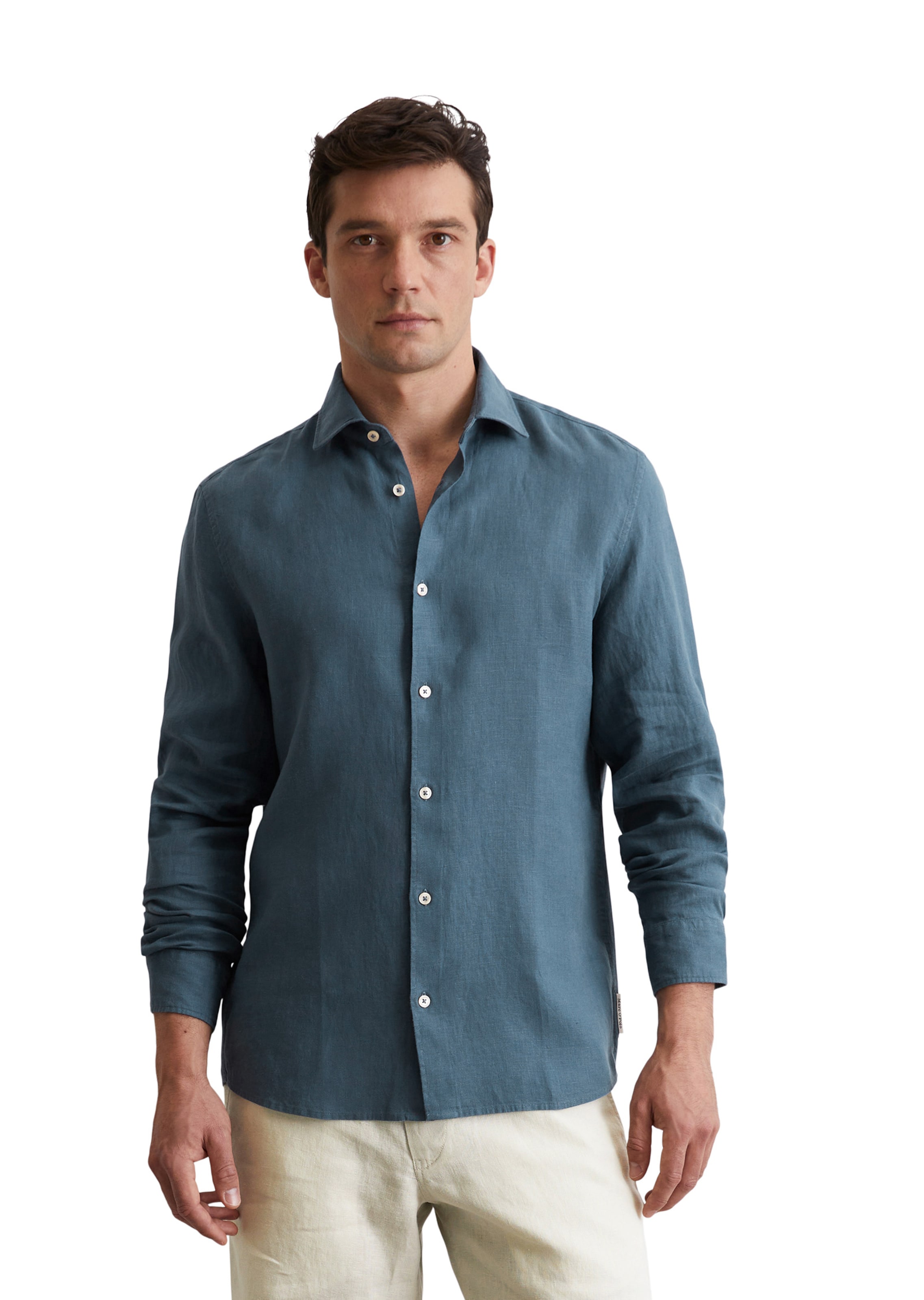 Marc O'Polo Regular fit Button Up Shirt in Blue: front