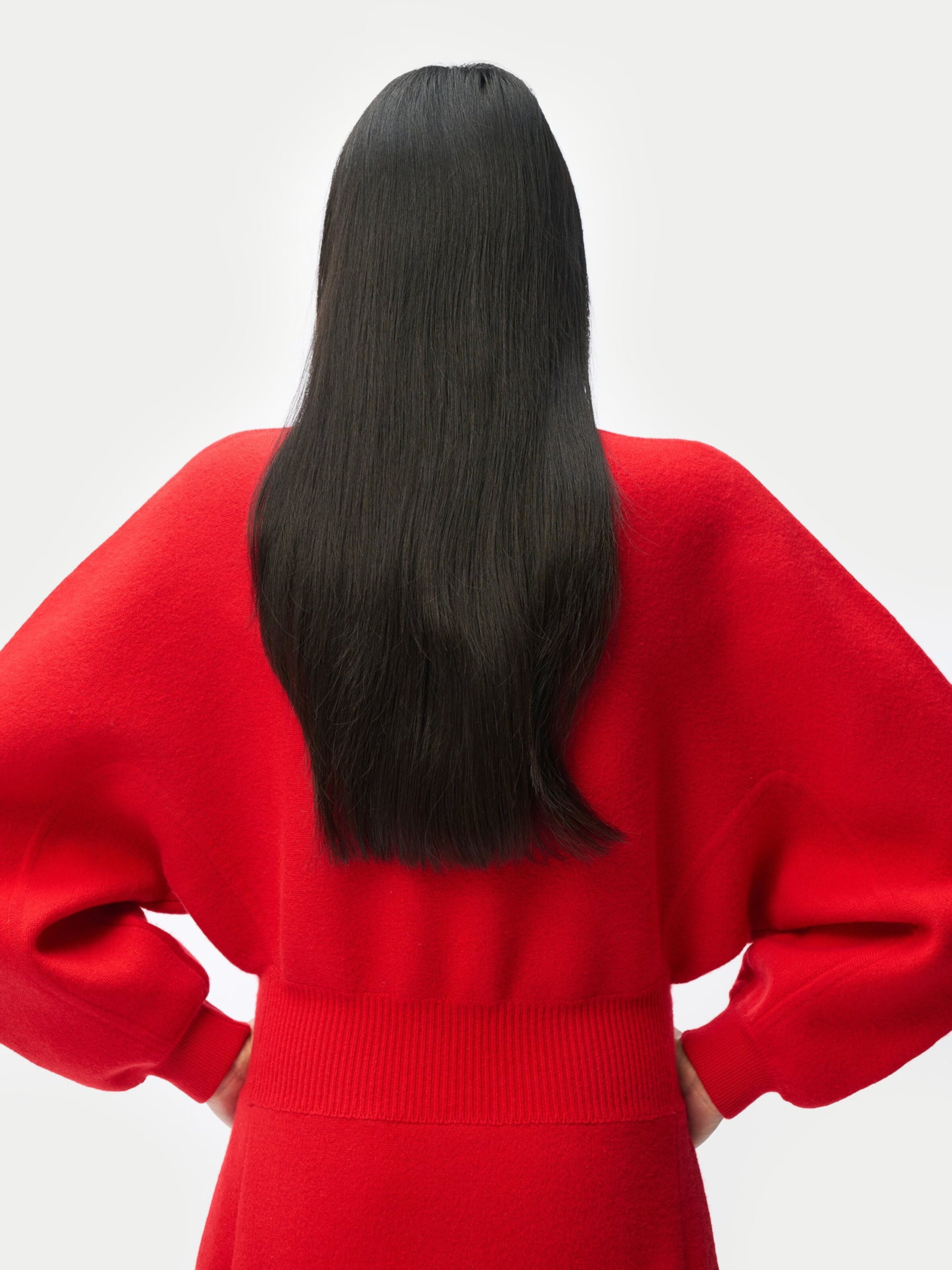 GOBI Cashmere - Vestido 'Cashmere Sculptural Dress' en rojo