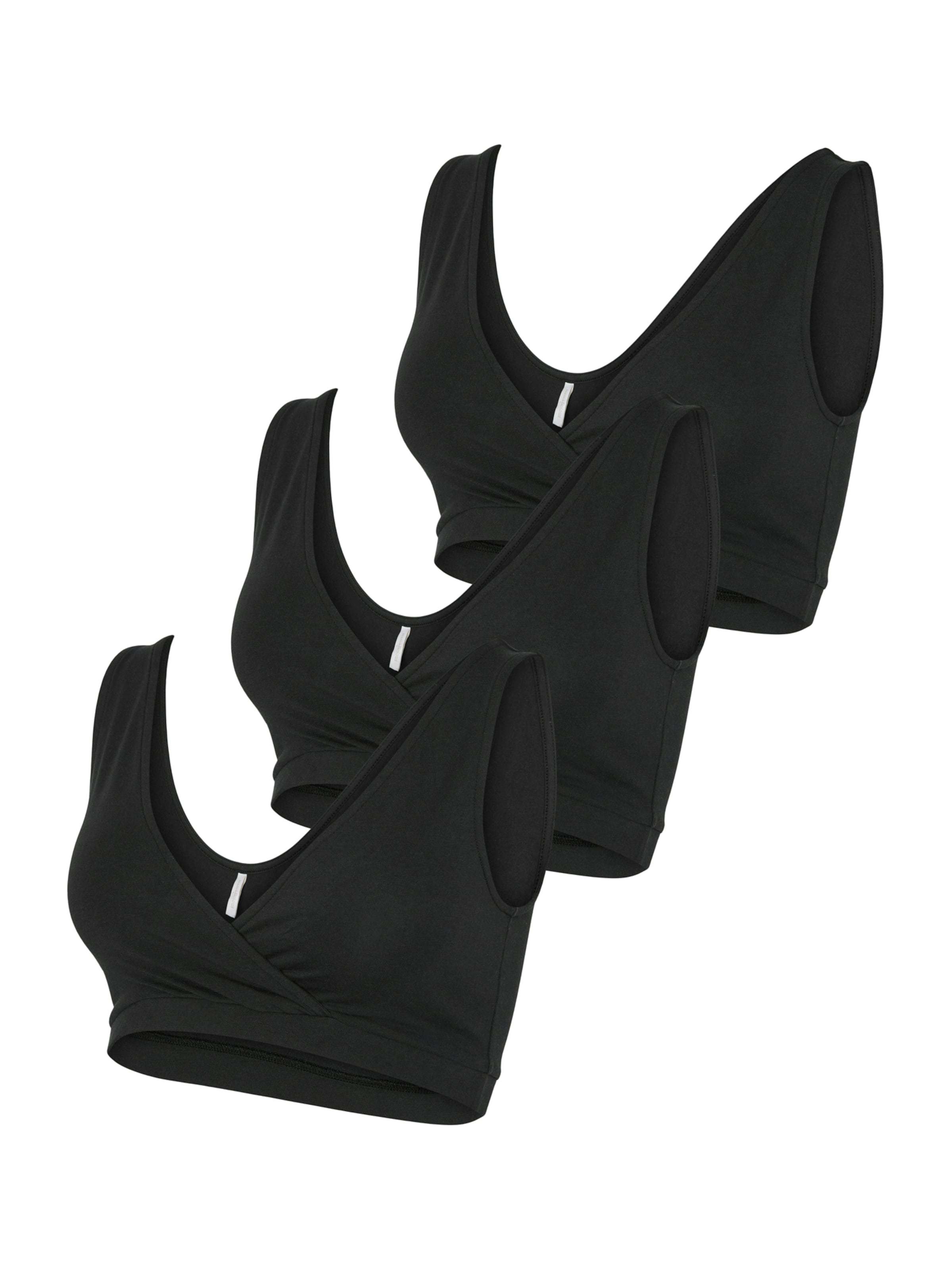 MAMALICIOUS Сутиен с триъгълни чашки Сутиен 'MLMelisa' в черно: отпред