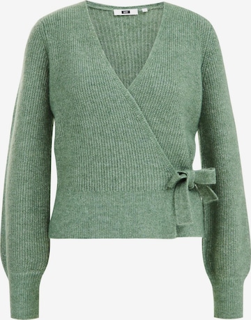 WE Fashion Knit cardigan in Green: front