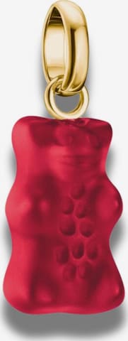 Thomas Sabo Pendant 'Charm-Anhänger Goldbären In Rot Verbinde Vergoldet' in Red: front