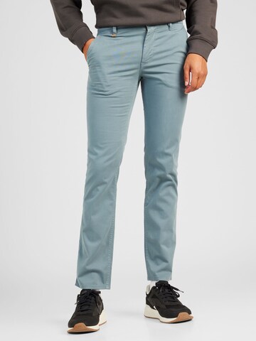 BOSS Orange Slimfit Chino in Blauw: voorkant