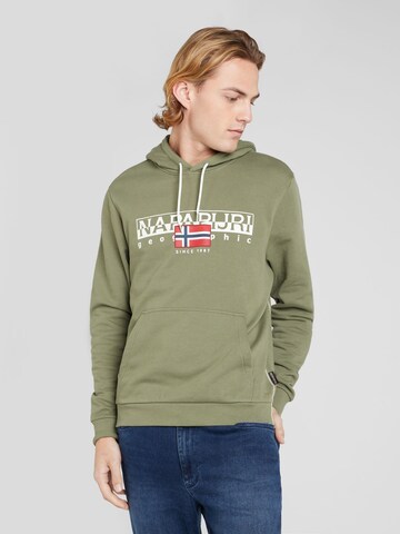 NAPAPIJRI - Sweatshirt 'AYLMER' em verde: frente