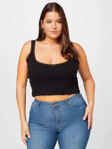 Cotton On Curve - Top 'COURTNEY' em preto: frente