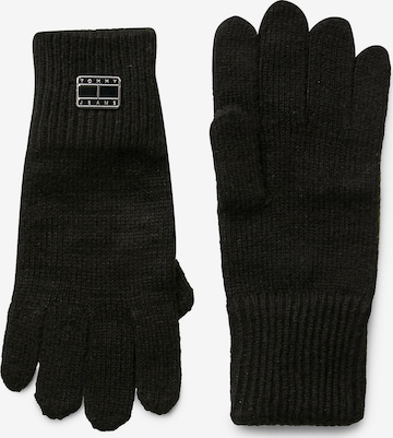 Tommy Jeans Full Finger Gloves in Black: front