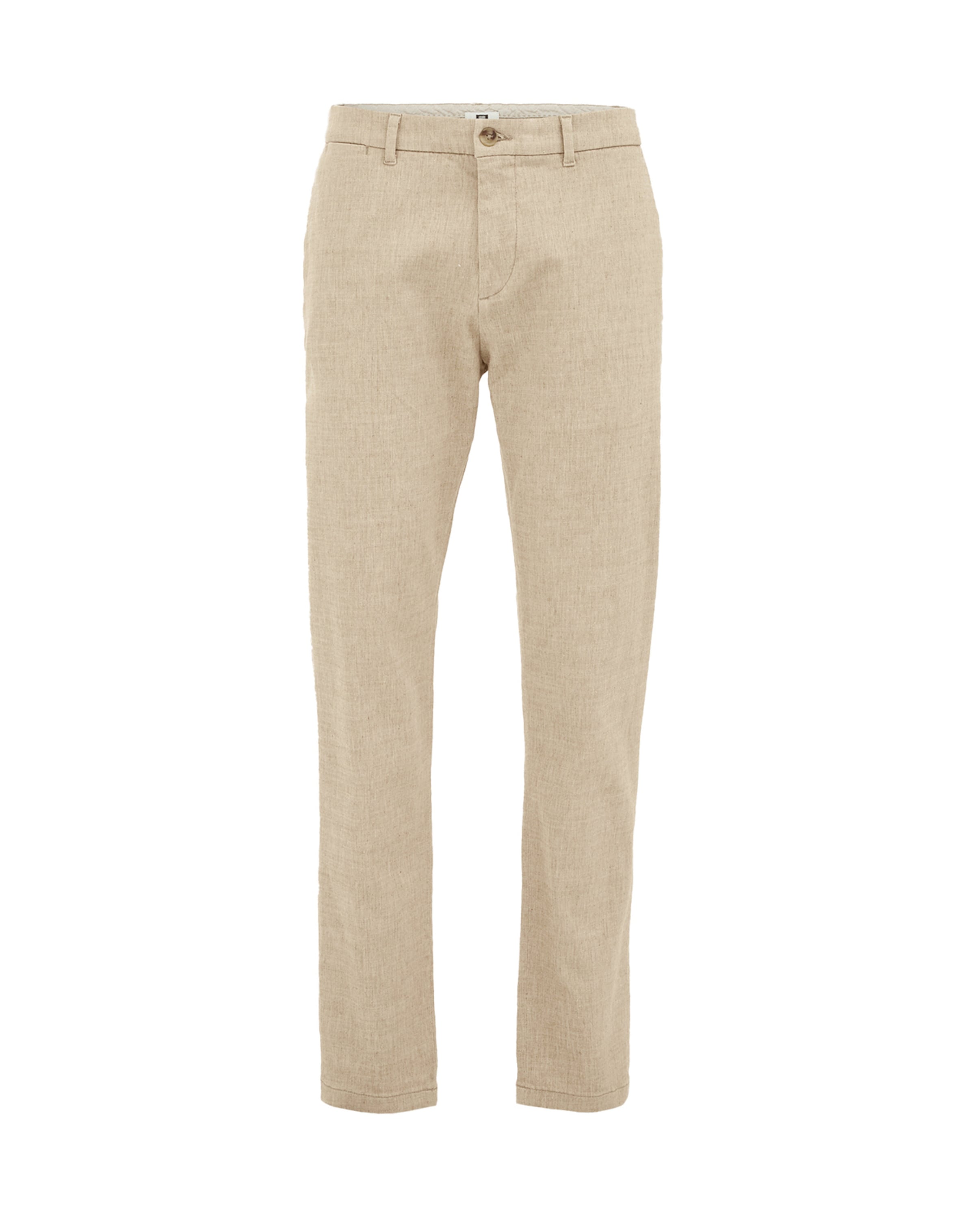 WE Fashion - Slimfit Calças chino em bege: frente