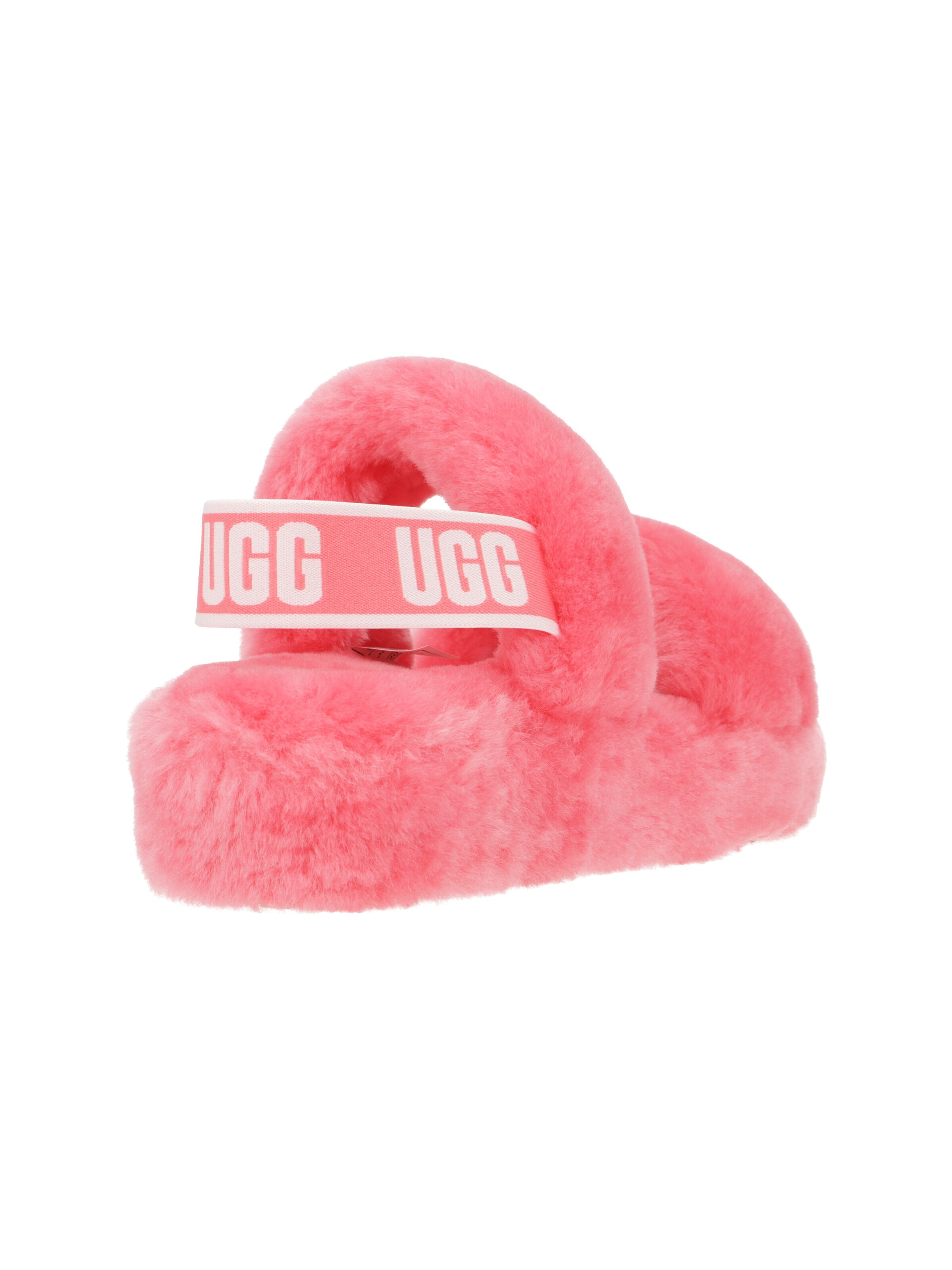 UGG Pantolette 'UGG Oh Yeah Hausschuhe pink Fell 1107953' in Pink