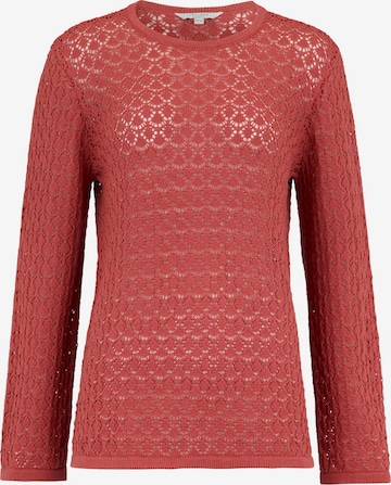 Cellbes of Sweden Gestrickter Pullover mit Lochmuster in Braun: Vorderseite