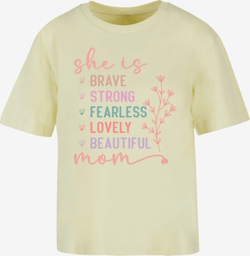 T-shirt F4NT4STIC en jaune : devant