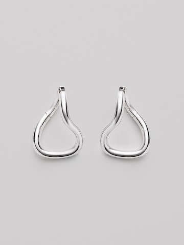 REYTEL - Pendientes 'SILHOUETTE' en plata: frente
