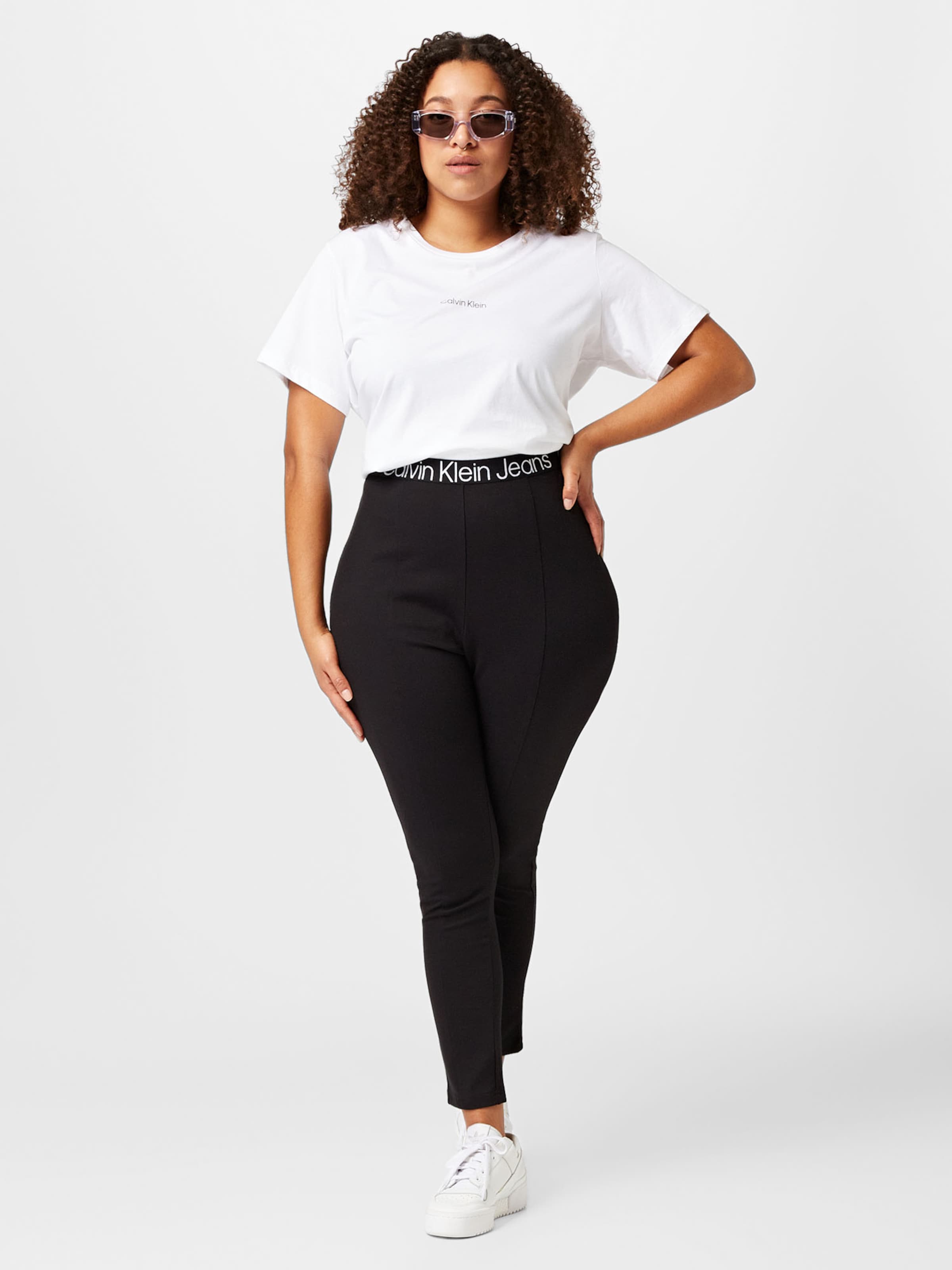 Calvin Klein Jeans Curve Leggings in Black | ABOUT YOU