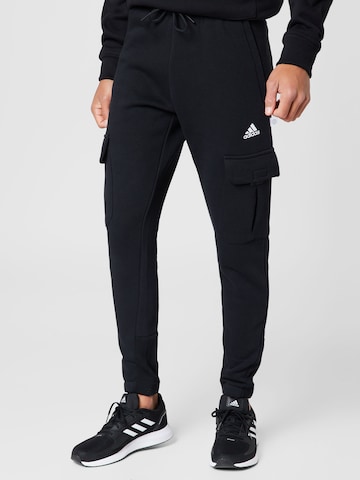 ADIDAS SPORTSWEAR Tapered Sports trousers 'Future Icons Fleece ' in Black: front