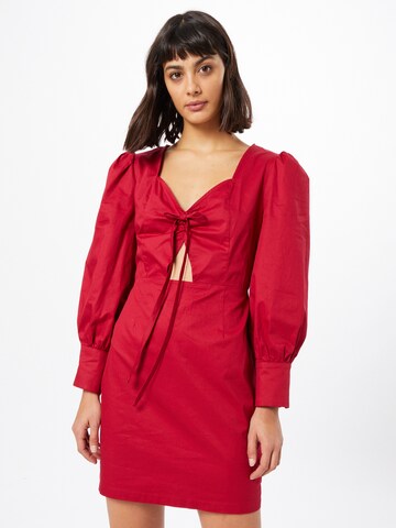 GLAMOROUS Obleka | rdeča barva: sprednja stran