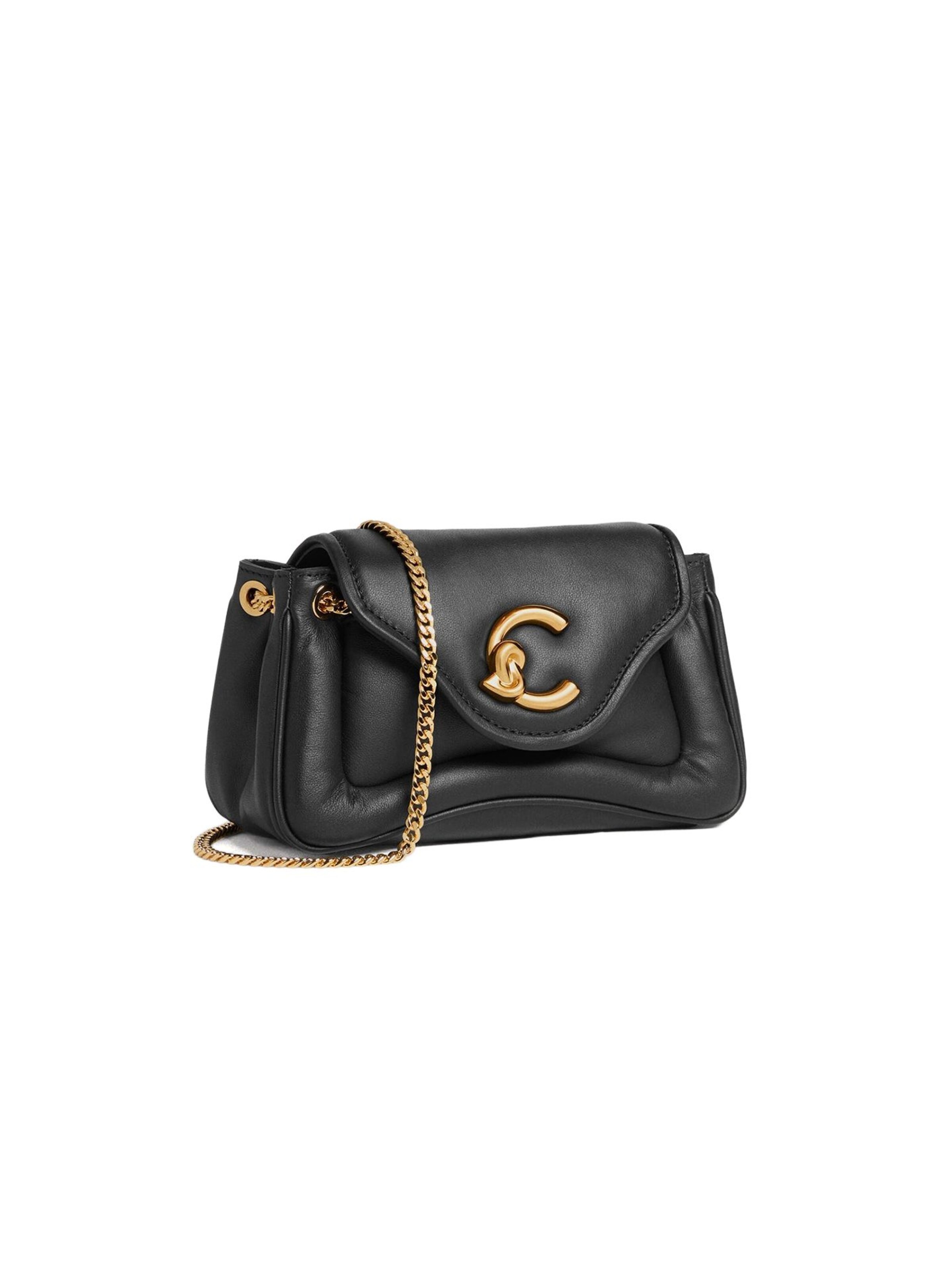 Coccinelle Handtasche 'Coccinelle C-Me Fluffy Handbag Puffy Smooth Leather'‌‌‌‌ in Schwarz