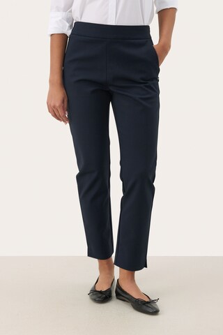 Coupe slim Pantalon 'Nyla' Part Two en bleu : devant