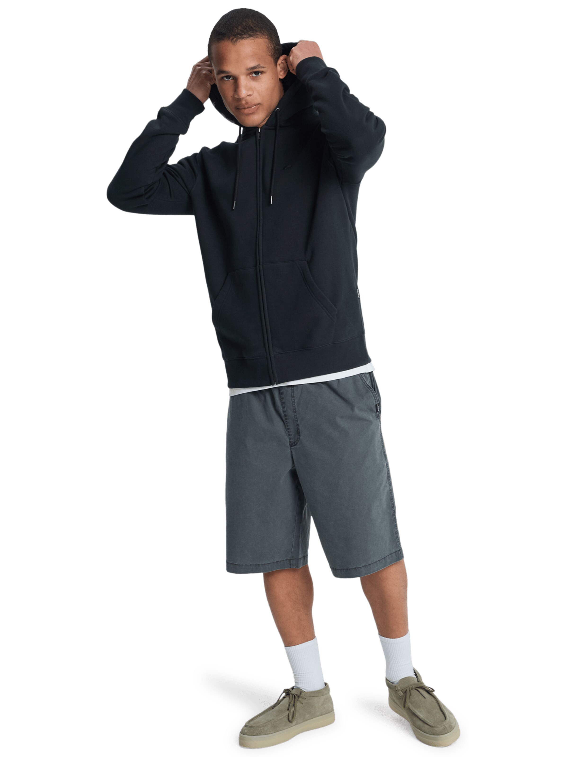 QUIKSILVER Sweatjacke 'Salt Water' in Schwarz
