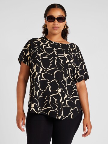 Camicia da donna 'CARVica' di ONLY Carmakoma in nero: frontale