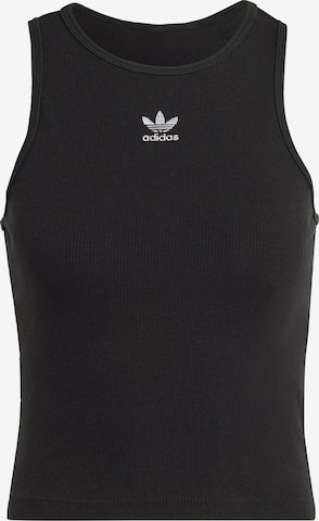 Top 'Adicolor Essentials Rib' de la ADIDAS ORIGINALS pe negru: față