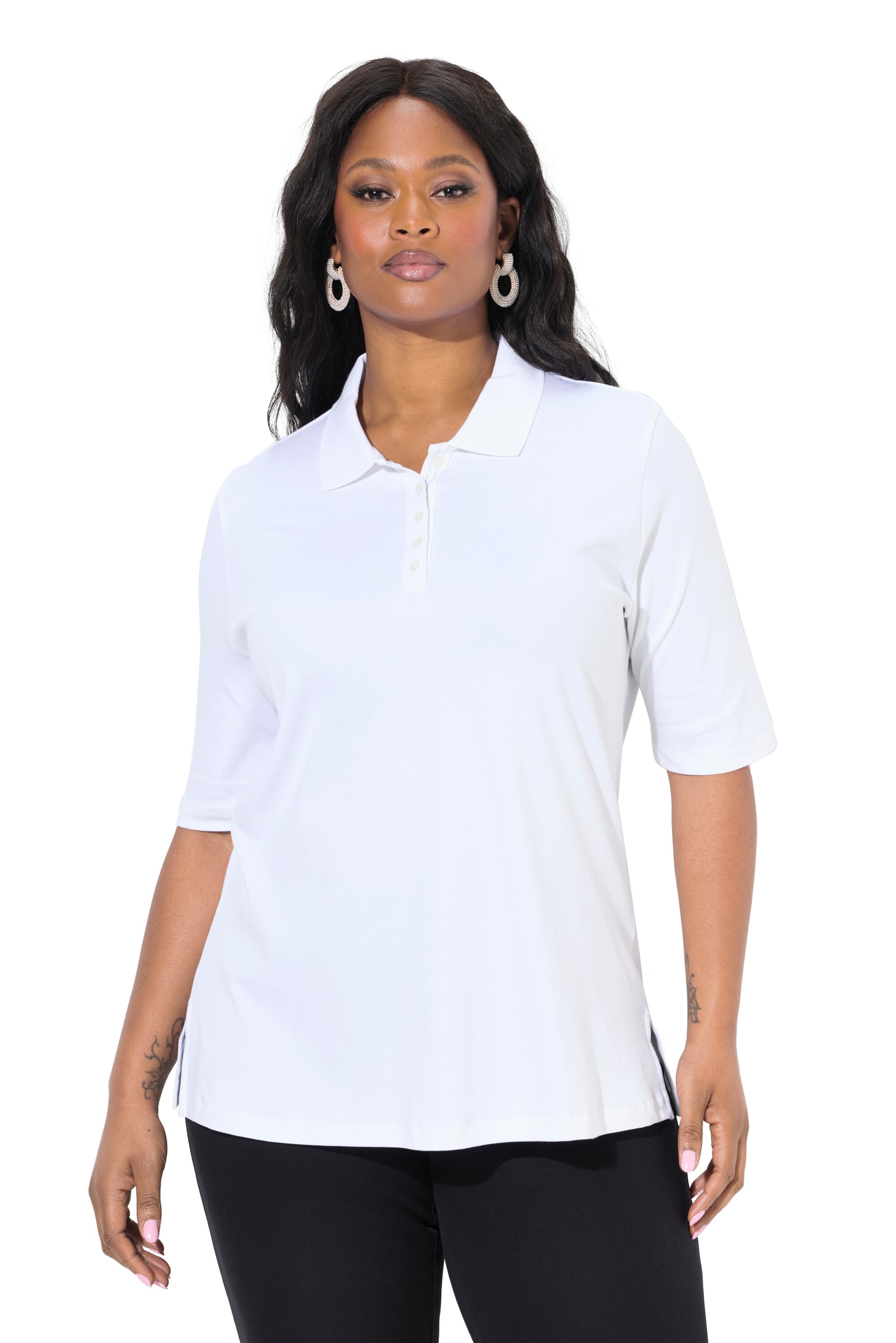 Ulla Popken Shirt in Weiß: Vorderseite