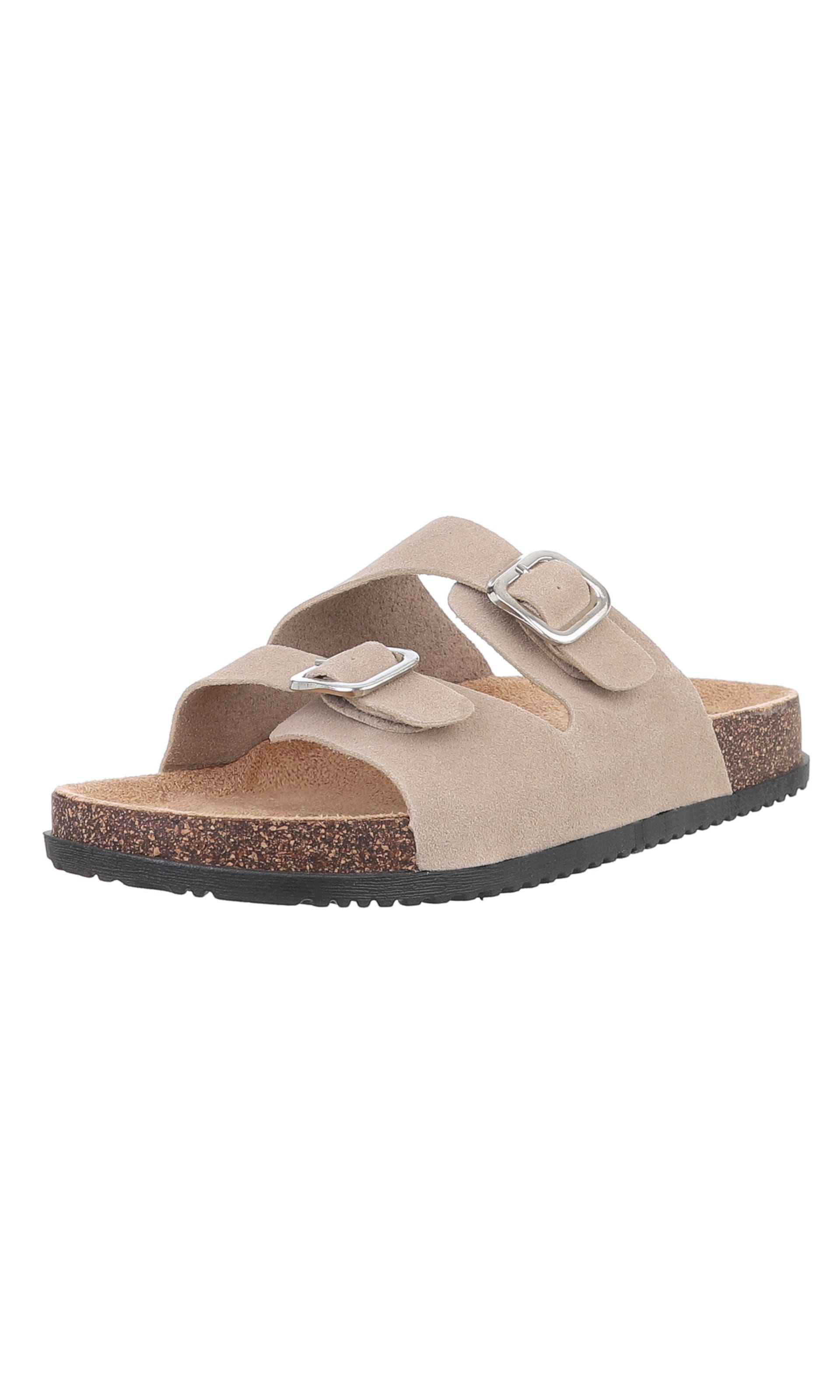 Ital-Design Pantolette in Beige: Vorderseite