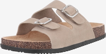 Ital-Design Pantolette in Beige: Vorderseite