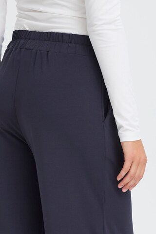 ICHI Wide Leg Hose 'IHLINNA' in Blau