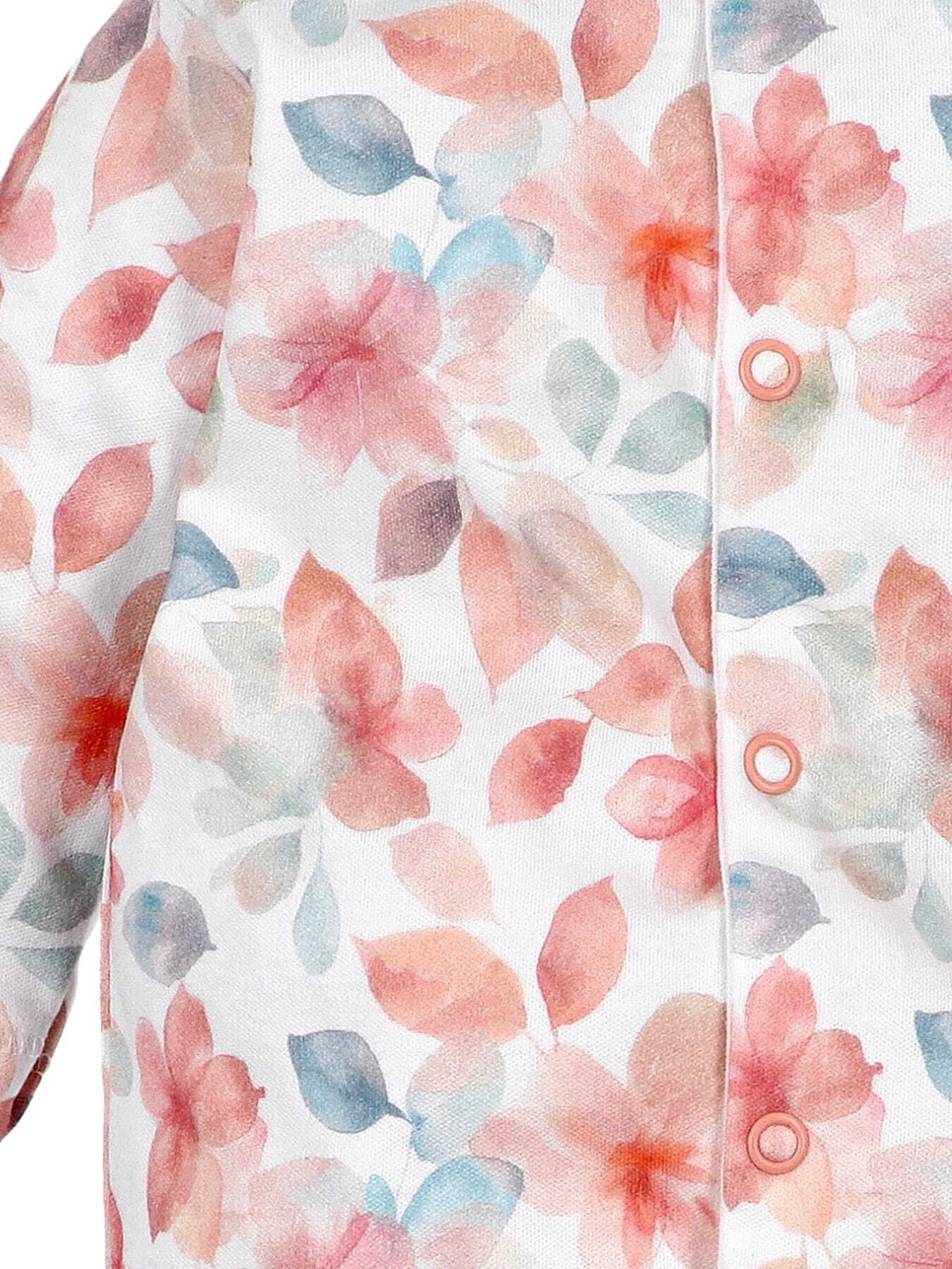 NINI Rompertje/body 'Floral' in Wit