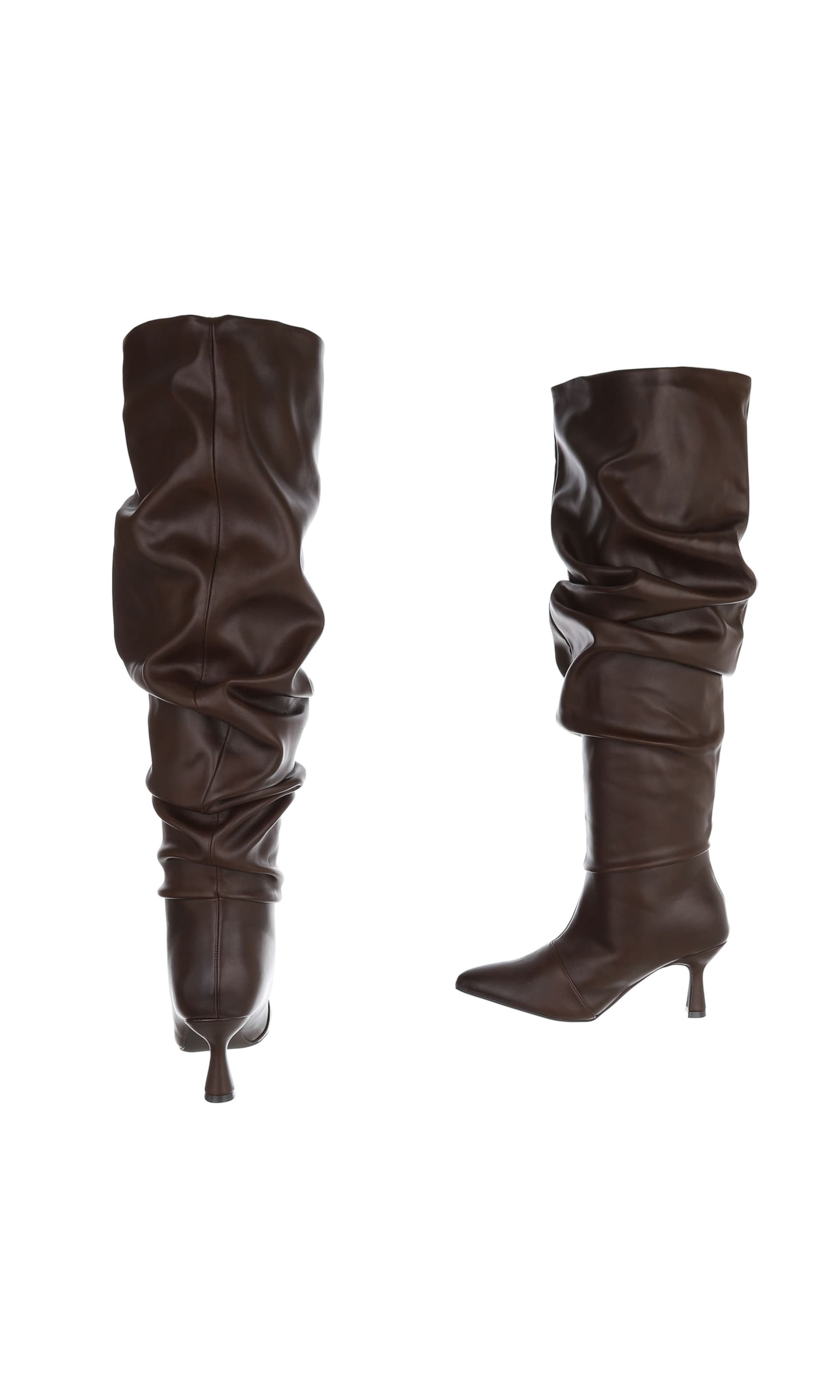 Ital-Design Overknees in Braun