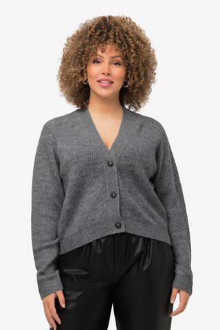 Cardigan Ulla Popken en gris : devant