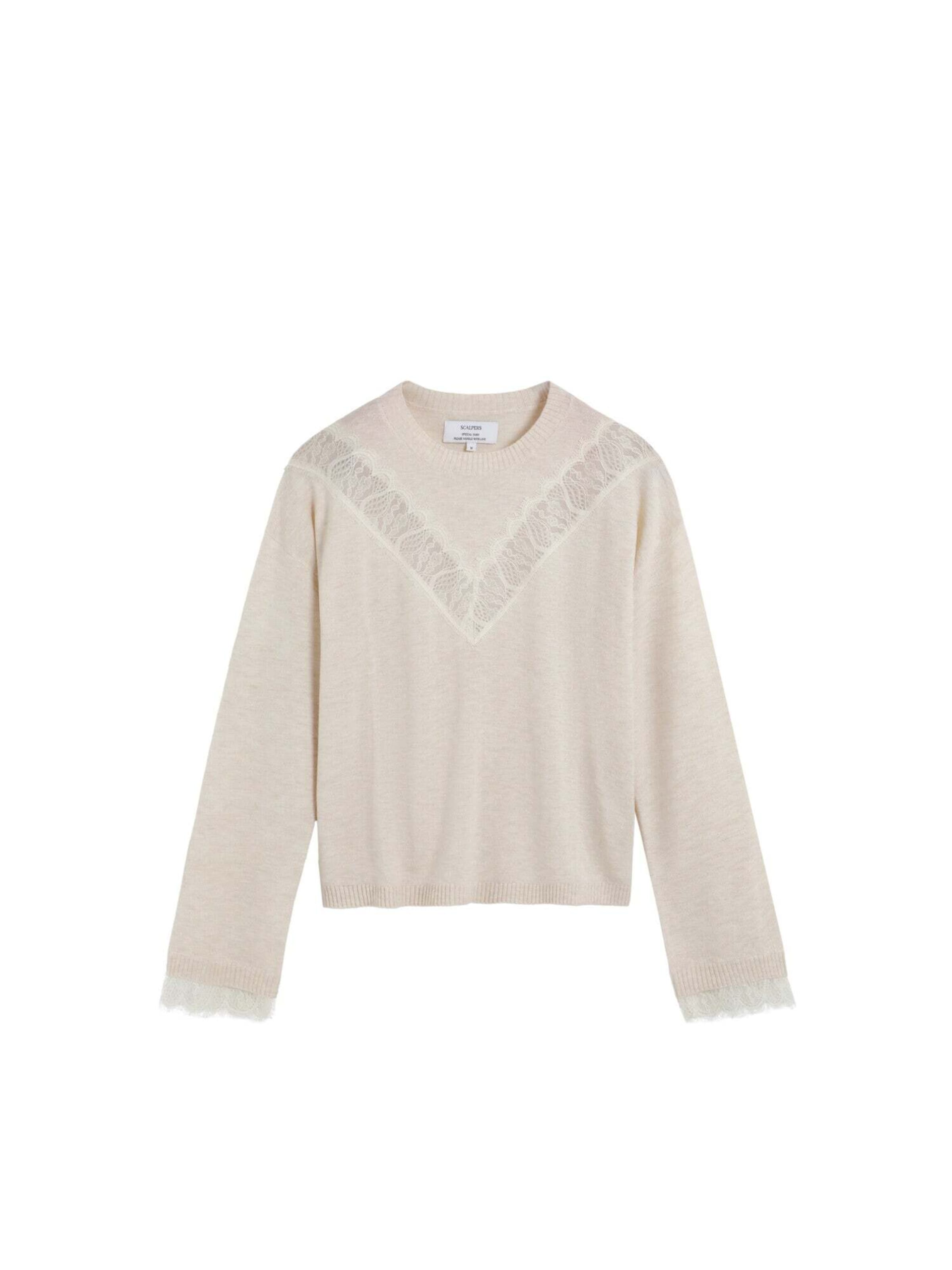 Pulover de la Scalpers pe bej: față