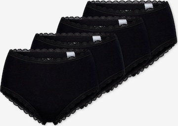 uncover by SCHIESSER Slip ' Cotton Lace ' in Zwart: voorkant