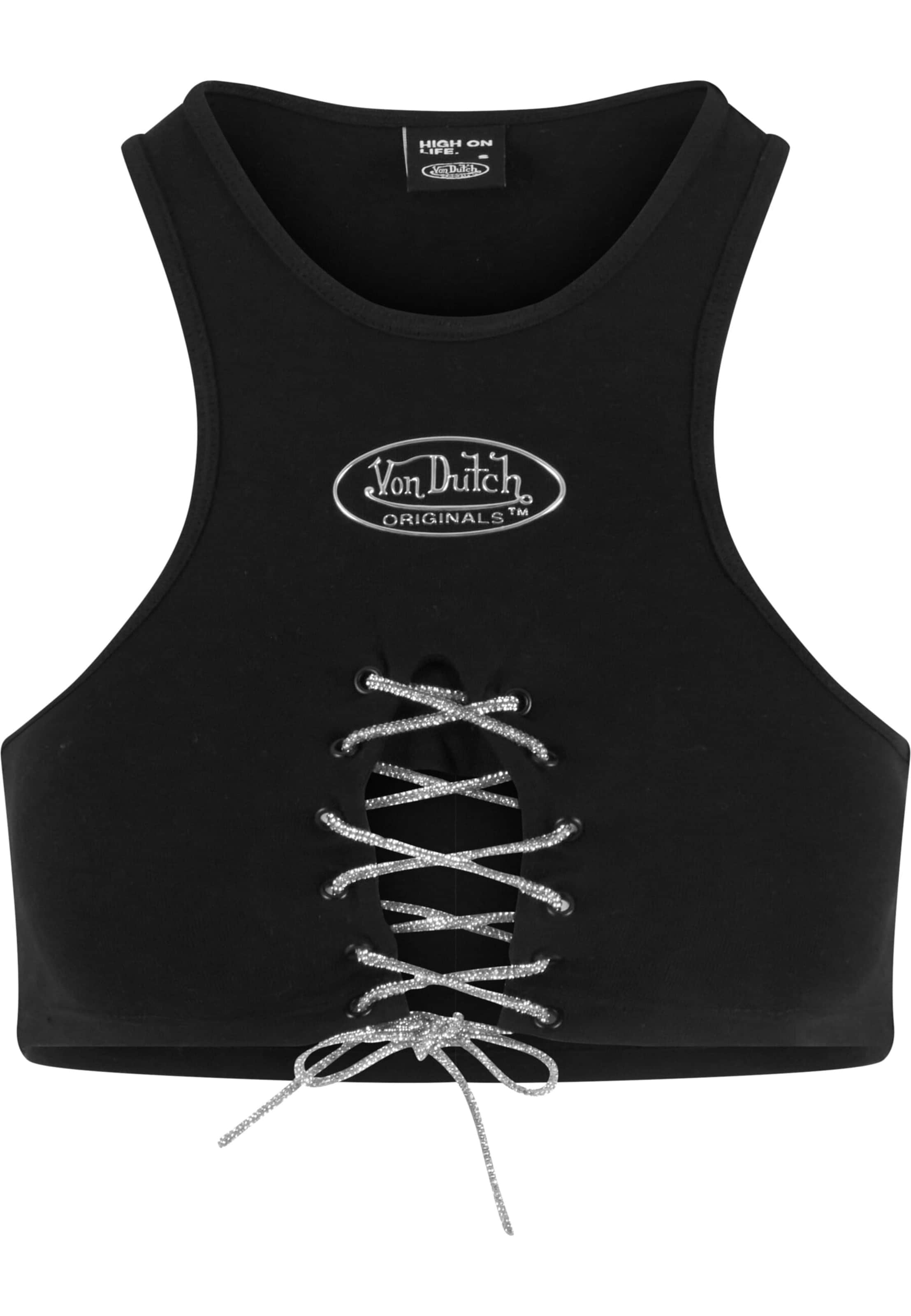 Von Dutch Originals Top 'Seneca' | črna barva: sprednja stran