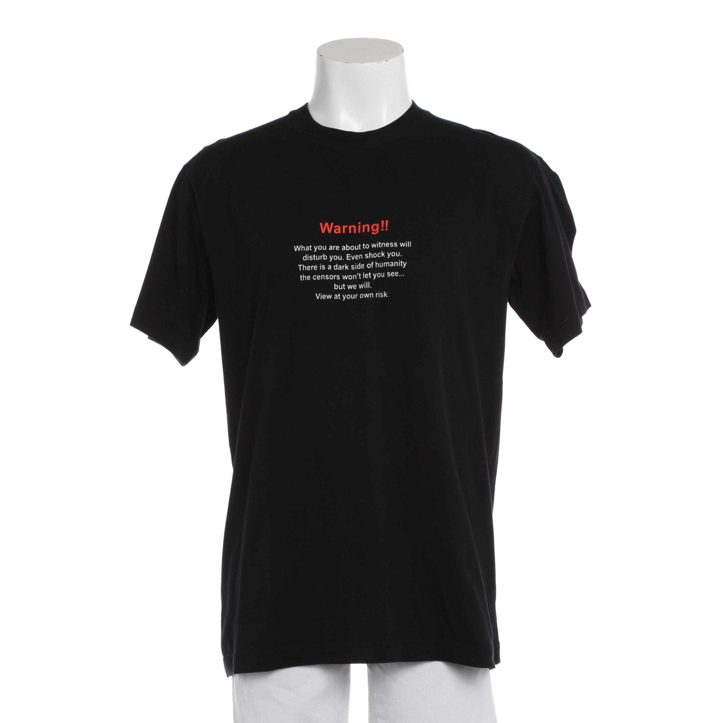 Vetements Shirt in S in Black: front