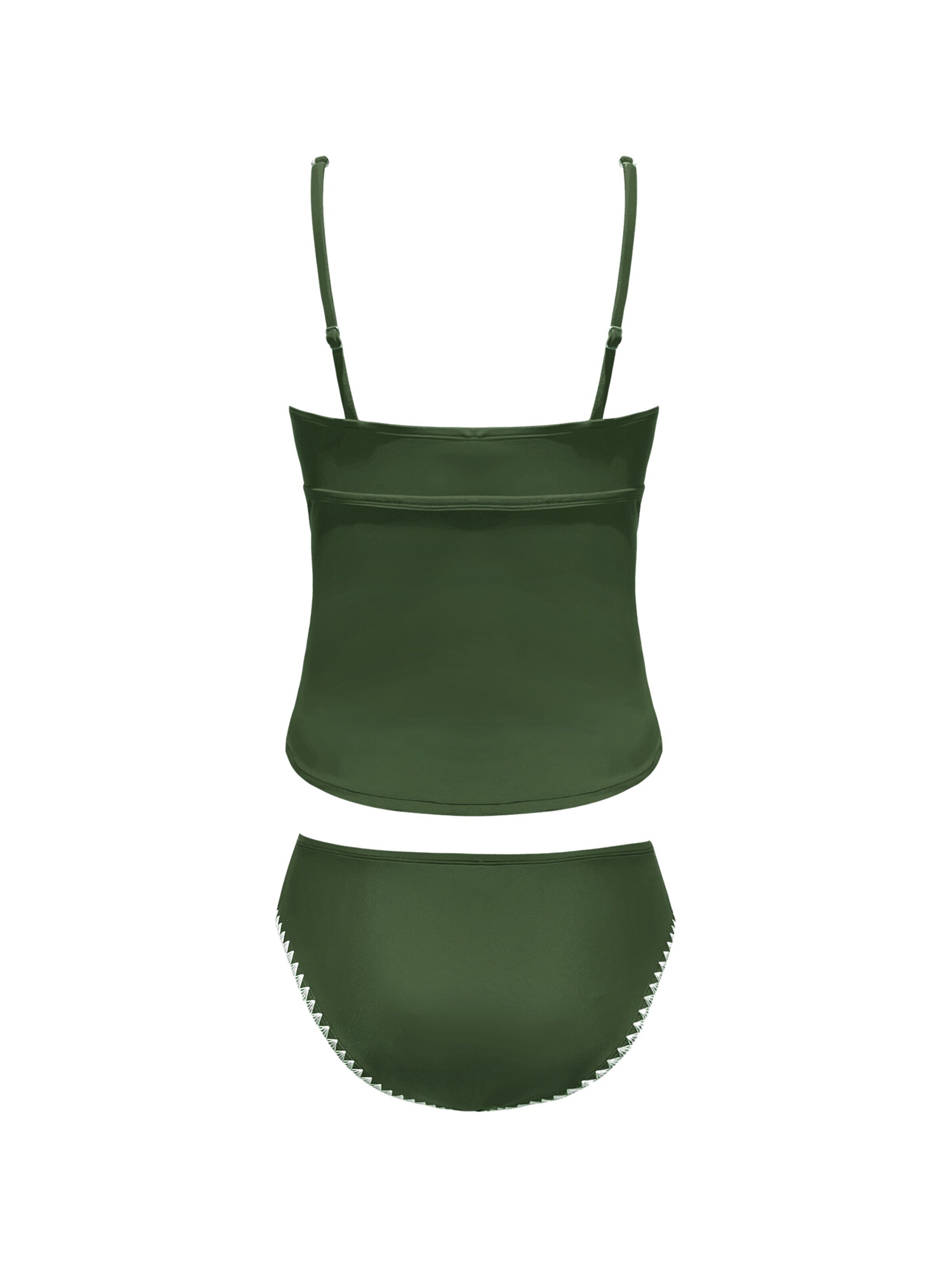 Cupshe Bralette Tankini 'Adjustable straps' in Green