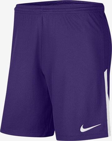 NIKE Workout Pants 'Dry League Knit II' in Purple: front