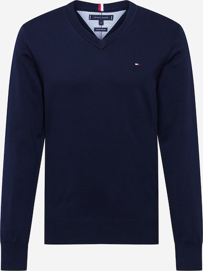 TOMMY HILFIGER Sweater in Dark blue / Fire red / White, Item view