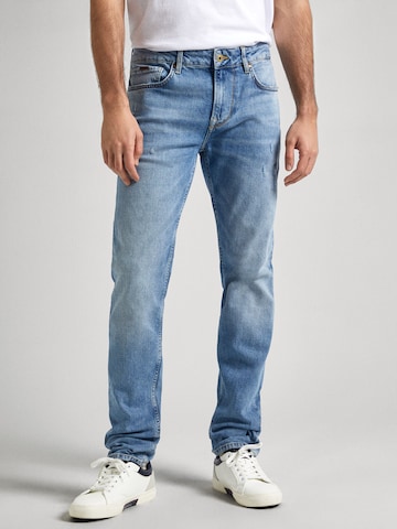 Slimfit Jeans de la Pepe Jeans pe albastru: față