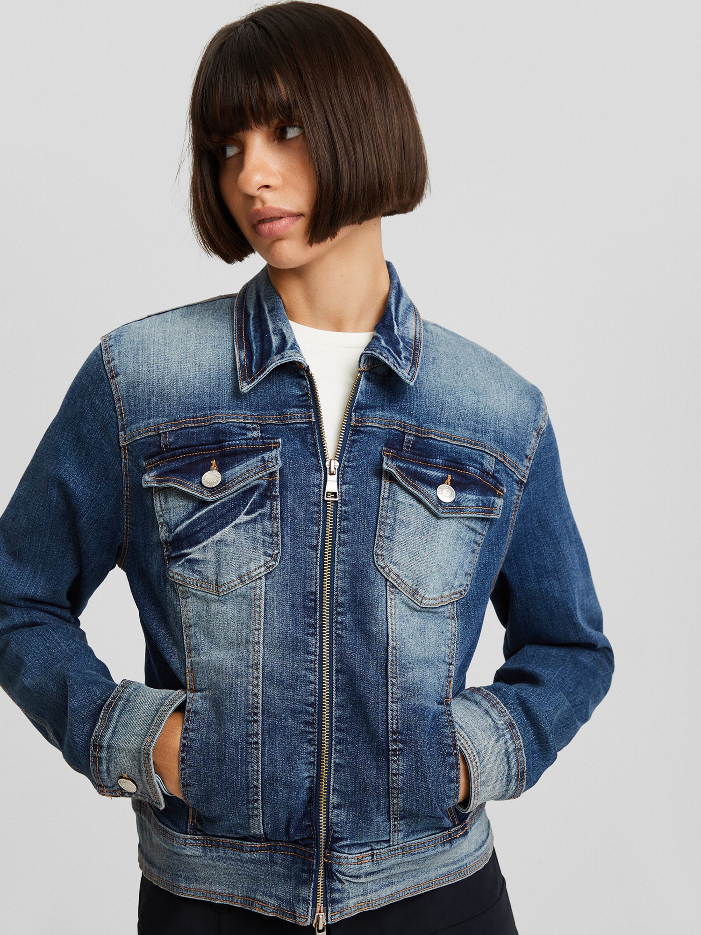 Jeans jacket bershka deals