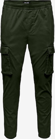 Pantalon cargo 'Linus' Only & Sons en vert : devant