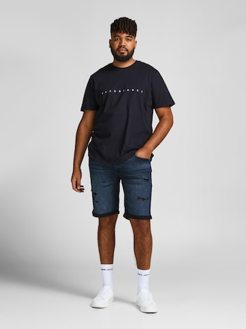 Jack & Jones Plus Normální Džíny 'Rick' – modrá